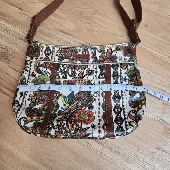 Sakroots Artistic Owl Crossbody Purse Embroidered Strap Boho - Picture 4 of 16